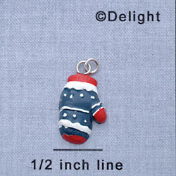 7437* - Mitten Blue - Resin Charm (12 per package)