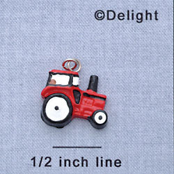 7449 - Tractor Red - Resin Charm (12 per package)
