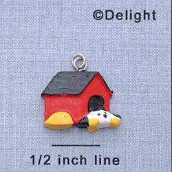 7454 - Doghouse Dog - Resin Charm (12 per package)