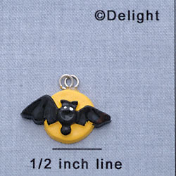 7468 - Bat Moon Mini - Resin Charm (12 per package)