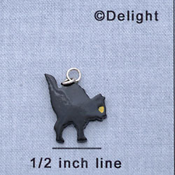 7470* - Cat Black - Resin Charm (Left & Right) (12 per package)