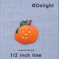 7478 tlf - Pumpkin Jack O'Lantern - Resin Charm (12 per package)