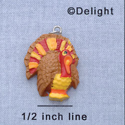 7481* tlf - Bright Turkey - Resin Charm (12 per package)