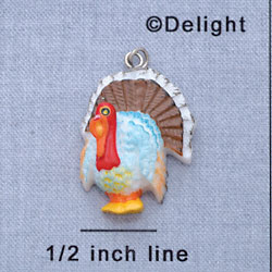 7482* tlf - Washed Turkey - Resin Charm (12 per package)