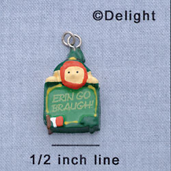 7485 - Leprechaun Erin Go Braugh - Resin Charm (12 per package)