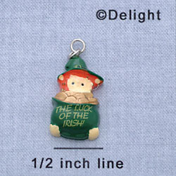 7487 - Leprechaun Pot Luck O' - Resin Charm (12 per package)