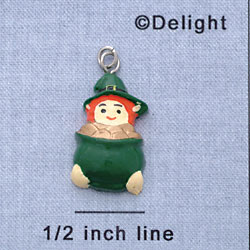 7490 - Leprechaun Pot Gold - Resin Charm (12 per package)