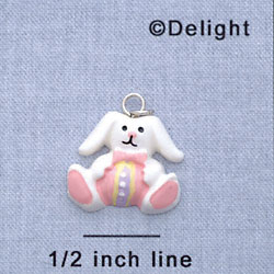 7504 - Bunny Sitting Egg - Resin Charm (12 per package)