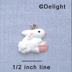 7506 - Bunny Basket - Resin Charm (12 per package)