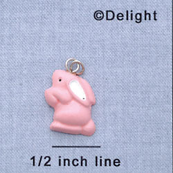 7509 - Bunny Pink Standing - Resin Charm (Left & Right) (12 per package)