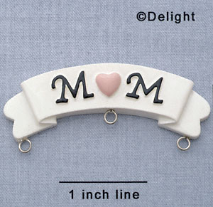 7547 - Banner Mom Pink - Resin Charm Holder (12 per package)