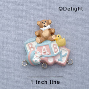 7560 - Baby Collage Multi - Resin Charm Holder (12 per package)