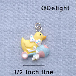 7568 - Baby Rattle Duck - Resin Charm (12 per package)