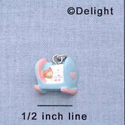 7570 - Baby Crib Multi - Resin Charm (12 per package)