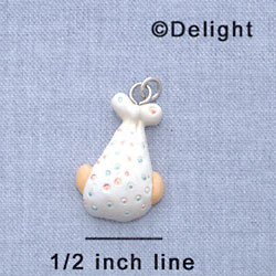 7573 - Baby In Blanket Multi - Resin Charm (12 per package)