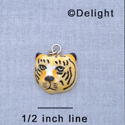 7618 - Tiger Face - Resin Charm (12 per package)