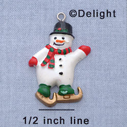 7636* - Snowman Skates - Resin Charm (Left & Right) (12 per package)