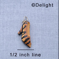 7646 - Shoe Pump Tiger Print - Resin Charm (12 per package)