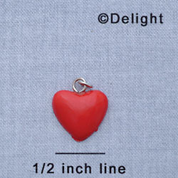 7653 - Heart Red - Resin Charm (12 per package)