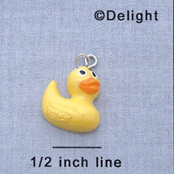 7666* tlf - Rubber Ducky - Resin Charm (Left & Right) (12 per package)