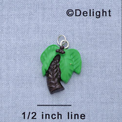7669* tlf - Palm Tree Bright - Resin Charm (Left & Right) (12 per package)