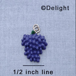 7673 - Grape Cluster - Resin Charm (12 per package)