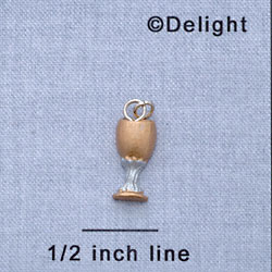 7693 - Wine Chalice Gold - Resin Charm (12 per package)