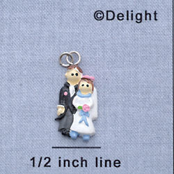 7694 - Bride & Groom - Resin Charm (12 per package)