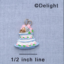 7696 - Wedding Cake Fancy - Resin Charm (12 per package)