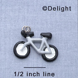 7707 - Bicycle Silver - Resin Charm (12 per package)