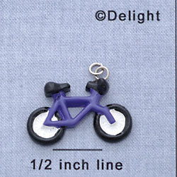 7711 - Bicycle Bright Purple - Resin Charm (12 per package)