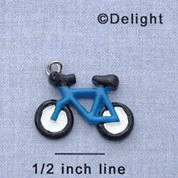 7712 - Bicycle Bright Blue - Resin Charm (12 per package)