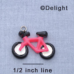 7713 - Bicycle Bright Pink - Resin Charm (12 per package)