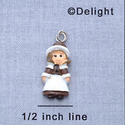 7734 tlf - Pilgrim Girl - Resin Charm (12 per package)