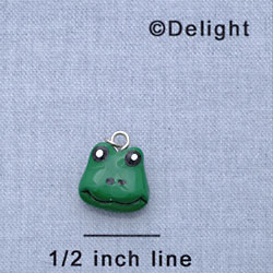 7741 tlf - Mini Frog Face - Resin Charm (12 per package)