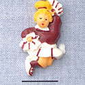 7011 - Cheerleader Maroon - Resin Charm (12 per package)