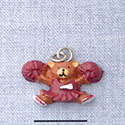 7019 - Cheerleader Bear Maroon - Resin Charm (12 per package)