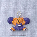 7021 - Cheerleader Bear Purple - Resin Charm (12 per package)