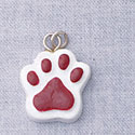 7043 tlf - Paw Maroon - Resin Charm (12 per package)