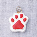 7049 - Paw Red - Resin Charm (12 per package)