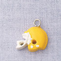 7054 - Football Helmet Yellow - Resin Charm (12 per package)