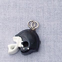 7055 - Football Helmet Black - Resin Charm (12 per package)