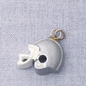 7059* - Football Helmet Silver - Resin Charm (12 per package)