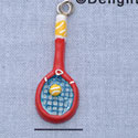 7063 - Tennis Racquet Red - Resin Charm (12 per package)