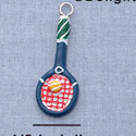 7066 - Tennis Racquet Blue - Resin Charm (12 per package)