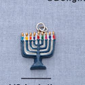 7079 - Menorah Colors - Resin Charm (12 per package)