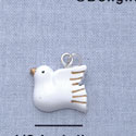 7083 tlf - Dove White - Resin Charm (12 per package)