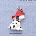 7088 - Dog Dalmatian Hat On - Resin Charm (12 per package)