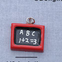 7097 - Slate Red Abs - Resin Charm (12 per package)