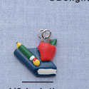 7105 - Apple Book Pencil Collage - Resin Charm (12 per package)